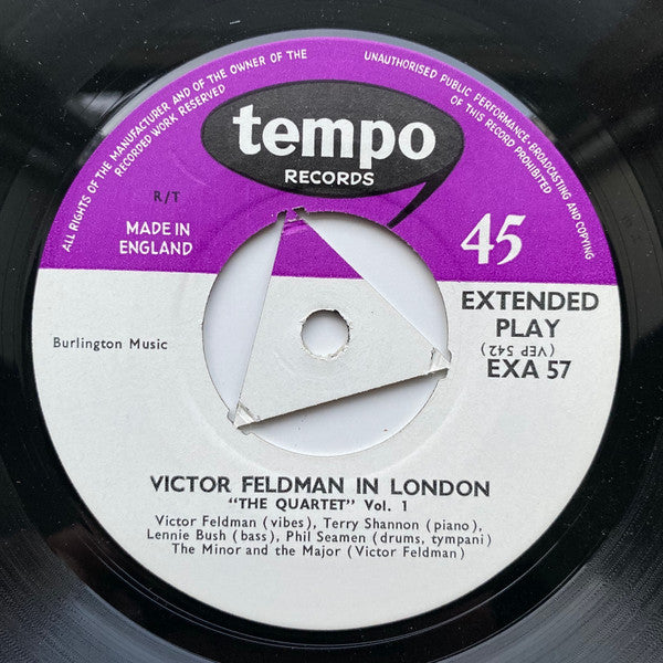 Victor Feldman : Victor Feldman In London: “The Quartet”  (7", EP, Mono)