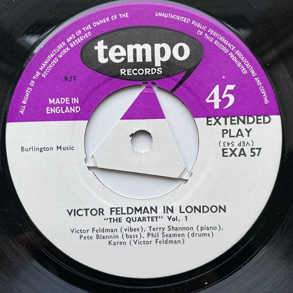 Victor Feldman : Victor Feldman In London: “The Quartet”  (7", EP, Mono)