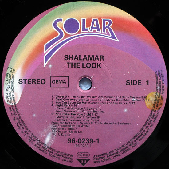 Shalamar : The Look (LP, Album)