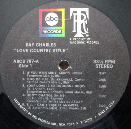 Ray Charles : Love Country Style (LP, Album)