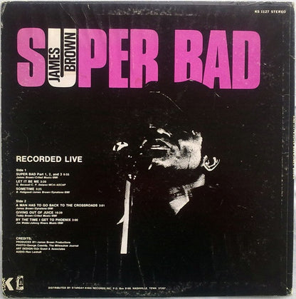 James Brown : Super Bad (LP, Album, Bla)