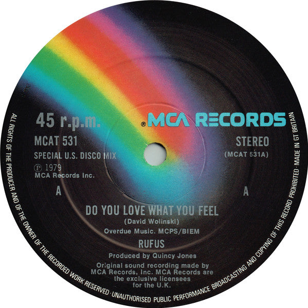 Rufus & Chaka Khan : Do You Love What You Feel (Special U.S. Disco Mix) (12", Single)