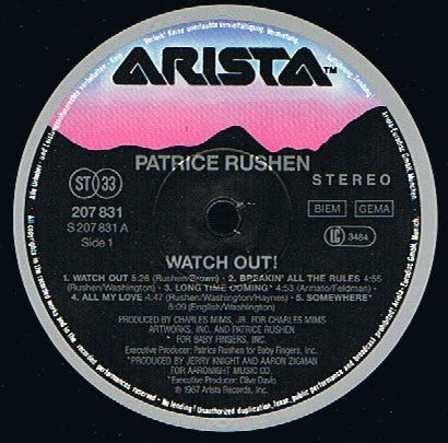 Patrice Rushen : Watch Out! (LP, Album)