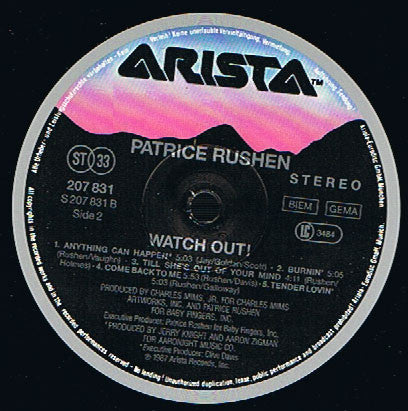 Patrice Rushen : Watch Out! (LP, Album)