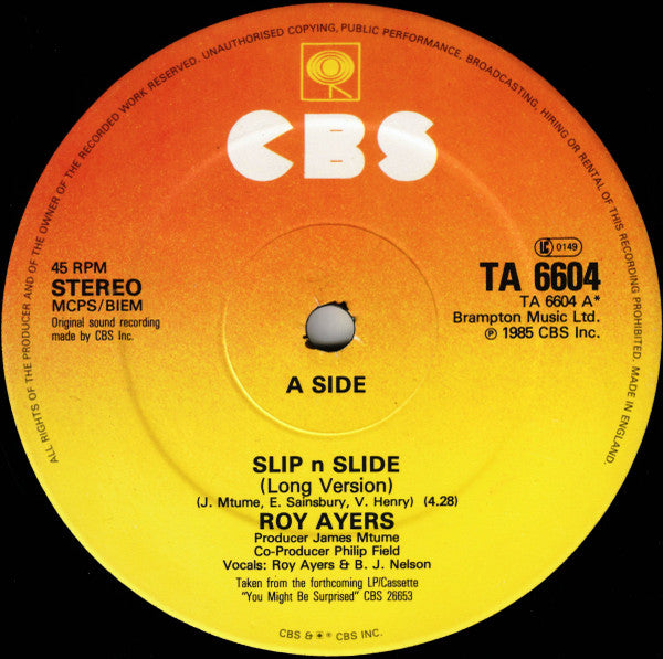 Roy Ayers : Slip 'N' Slide (12")