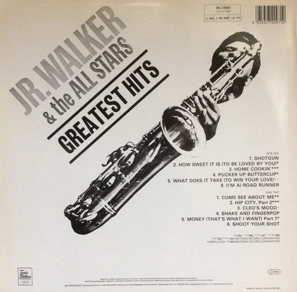 Jr. Walker & The All Stars* : Greatest Hits (LP, Comp, RE)