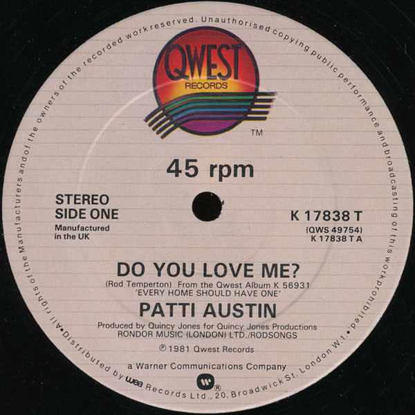 Patti Austin : Do You Love Me? (Special Re-mixed Version) (12")