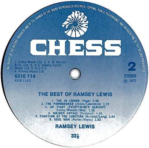 Ramsey Lewis : The Best Of Ramsey Lewis (LP, Comp)