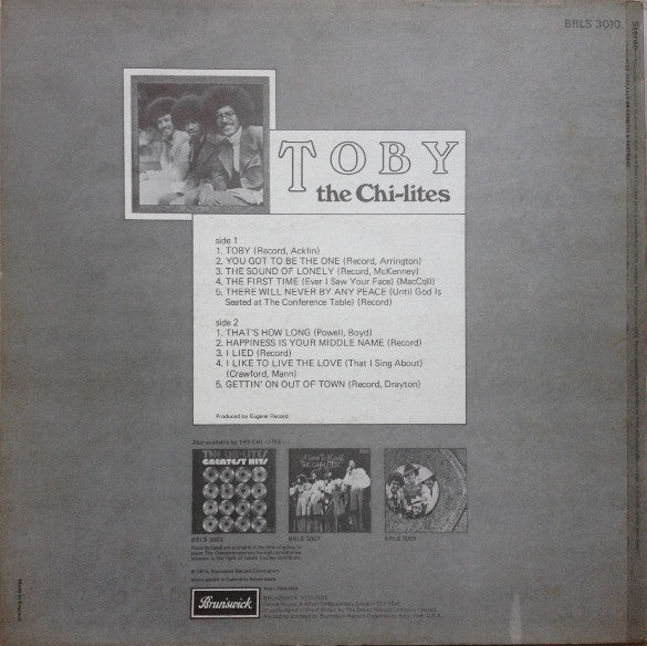 The Chi-Lites : Toby (LP, Album)