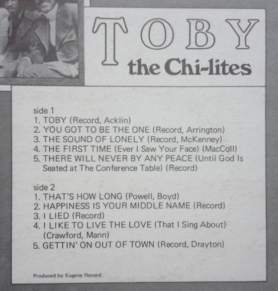 The Chi-Lites : Toby (LP, Album)