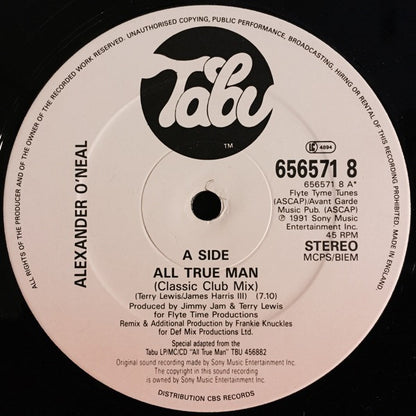 Alexander O'Neal : All True Man (Classic Club Mix) (12")