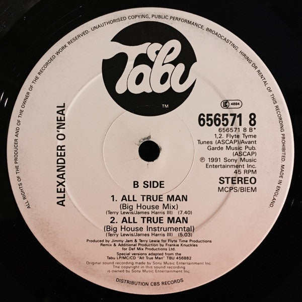 Alexander O'Neal : All True Man (Classic Club Mix) (12")