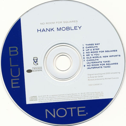 Hank Mobley : No Room For Squares (CD, Album, RE, RM)