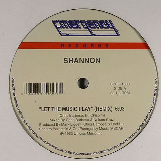 Shannon : Let The Music Play (Remix) (12", Single, RE)