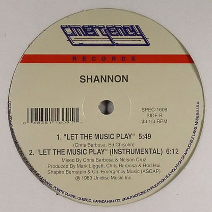 Shannon : Let The Music Play (Remix) (12", Single, RE)