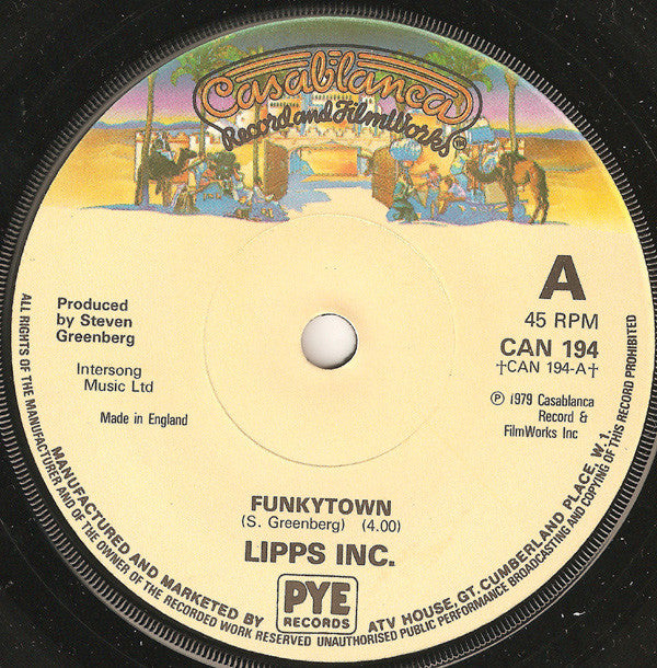 Lipps Inc.* : Funkytown (7", Single, Sol)