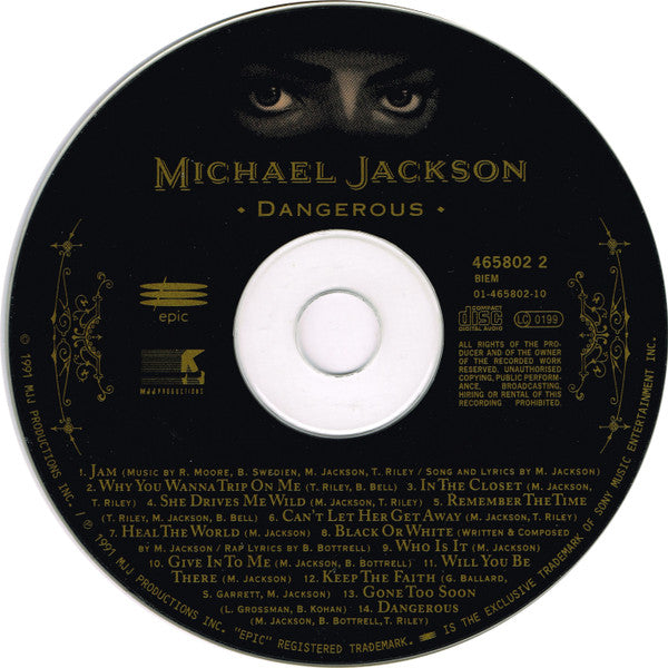 Michael Jackson : Dangerous (CD, Album, RP)