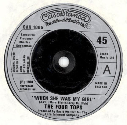 The Four Tops* : When She Was My Girl (7", Single)