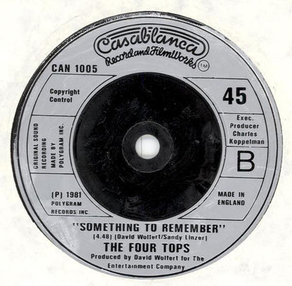 The Four Tops* : When She Was My Girl (7", Single)