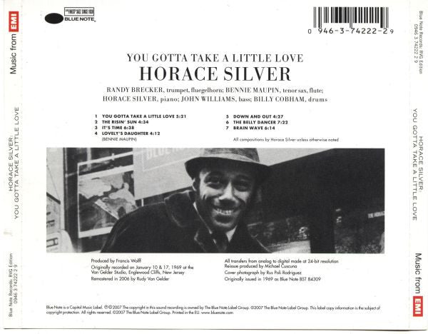 The Horace Silver Quintet : You Gotta Take A Little Love (CD, Album, RE, RM)