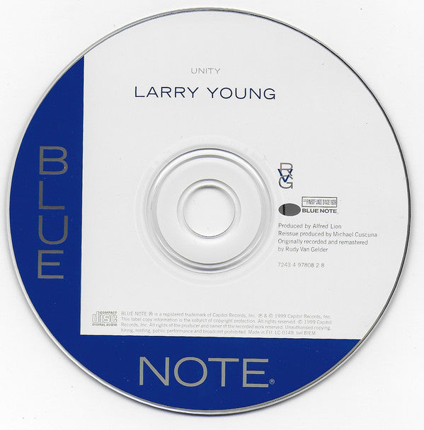 Larry Young : Unity (CD, Album, RE, RM)