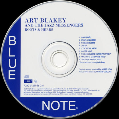 Art Blakey & The Jazz Messengers : Roots & Herbs (CD, Album, RE, RM)