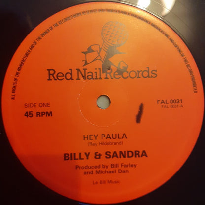 Billy* & Sandra* : Hey Paula (12")