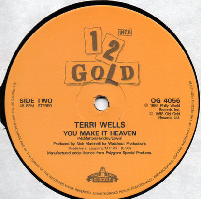 Terri Wells : I'll Be Around / You Make It Heaven (12")