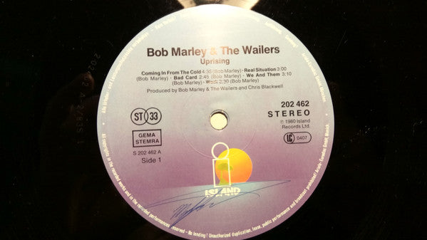 Bob Marley & The Wailers : Uprising (LP, Album)