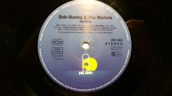 Bob Marley & The Wailers : Uprising (LP, Album)