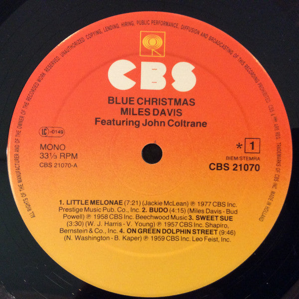 Miles Davis : Blue Christmas (LP, Comp, Mono)