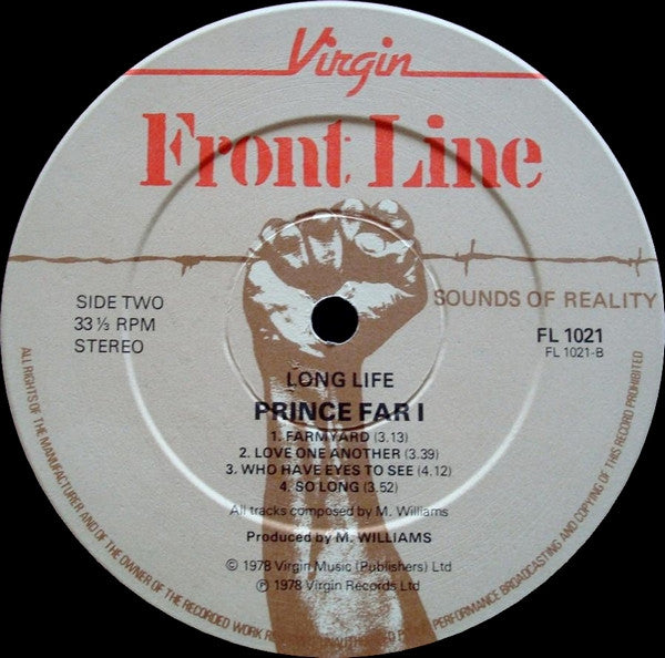 Prince Far I : Long Life (LP, Album)