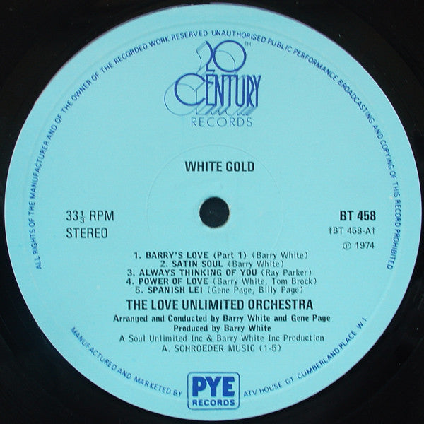 The Love Unlimited Orchestra* : White Gold (LP, Album)