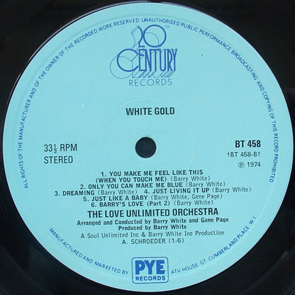 The Love Unlimited Orchestra* : White Gold (LP, Album)