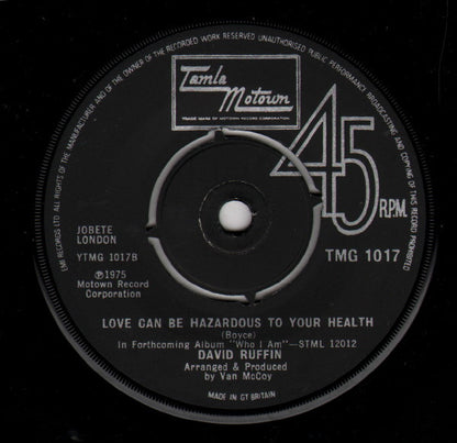 David Ruffin : Walk Away From Love (7", Single)