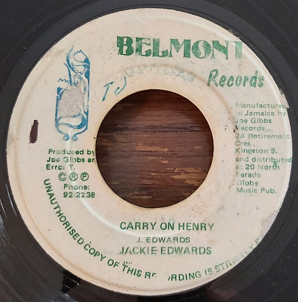 Jackie Edwards : Carry On Henry (7")