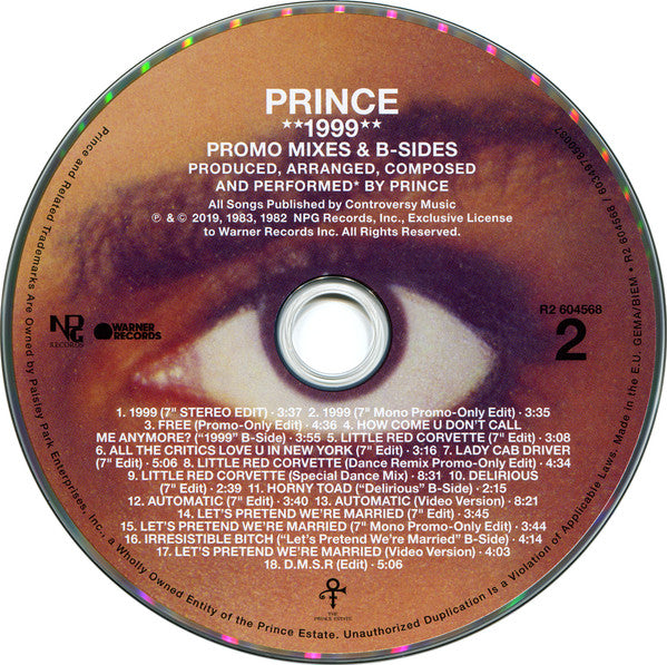 Prince : 1999 (CD, Album, RE + CD, Comp, Mono + Dlx, RM)