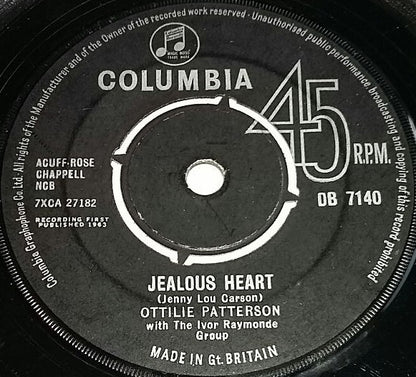 Ottilie Patterson With The Ivor Raymonde Group* : Jealous Heart (7")