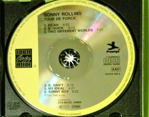 Sonny Rollins : Tour De Force (CD, Album, RE, RM)