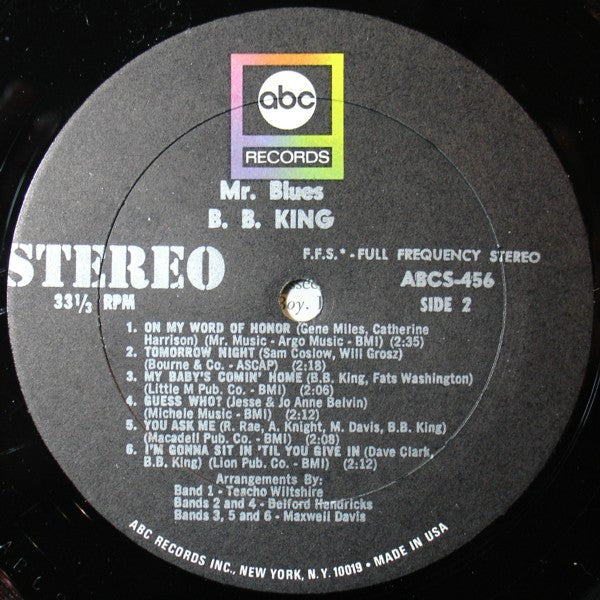 B.B. King : Mr. Blues (LP, Album, RE)