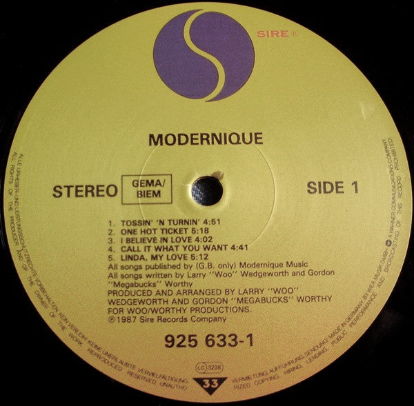 Modernique* : Modernique (LP, Album)