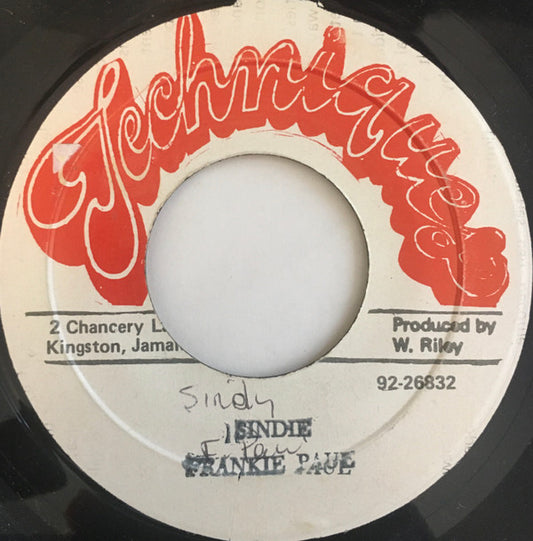 Frankie Paul : Sindie (7")