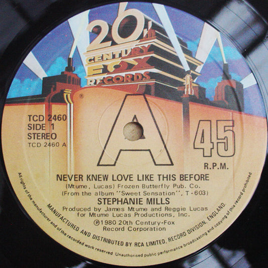 Stephanie Mills : Never Knew Love Like This Before (12", Single)