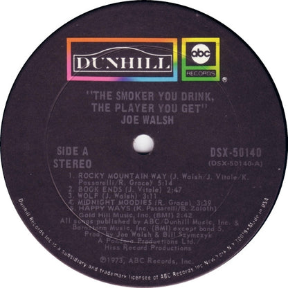 Joe Walsh : The Smoker You Drink, The Player You Get (LP, Album, Gat)