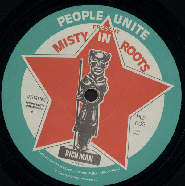 Misty In Roots : Rich Man / Salvation (12", Promo, Pre)