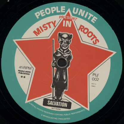 Misty In Roots : Rich Man / Salvation (12", Promo, Pre)