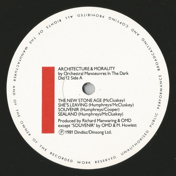 Orchestral Manoeuvres In The Dark : Architecture & Morality (LP, Album, Yel)