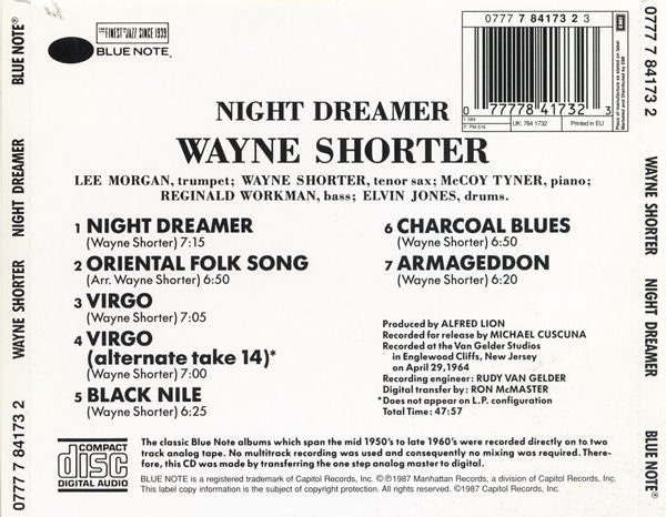 Wayne Shorter : Night Dreamer (CD, Album, RE)