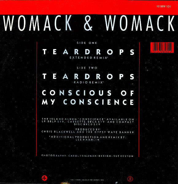 Womack & Womack : Teardrops (12", Pic)