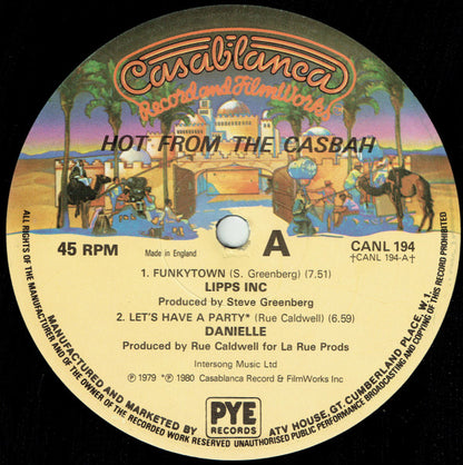 Various : Hot From The Casbah (12", Single, P/Mixed)